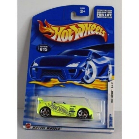 2002 Hot Wheels First Editions Tantrum Race Car #15 3/42 Dark Yellow 1:64 NEW! - Picture 8 of 9